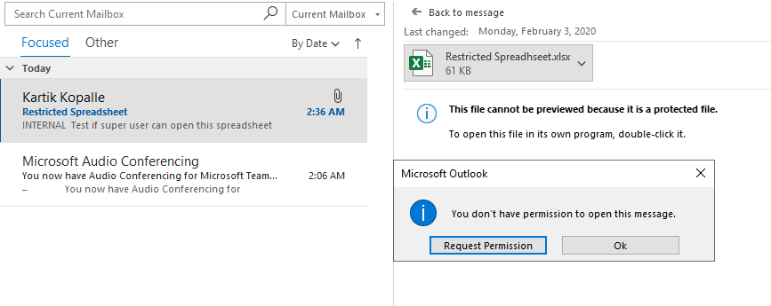 Not able to open the file attachment